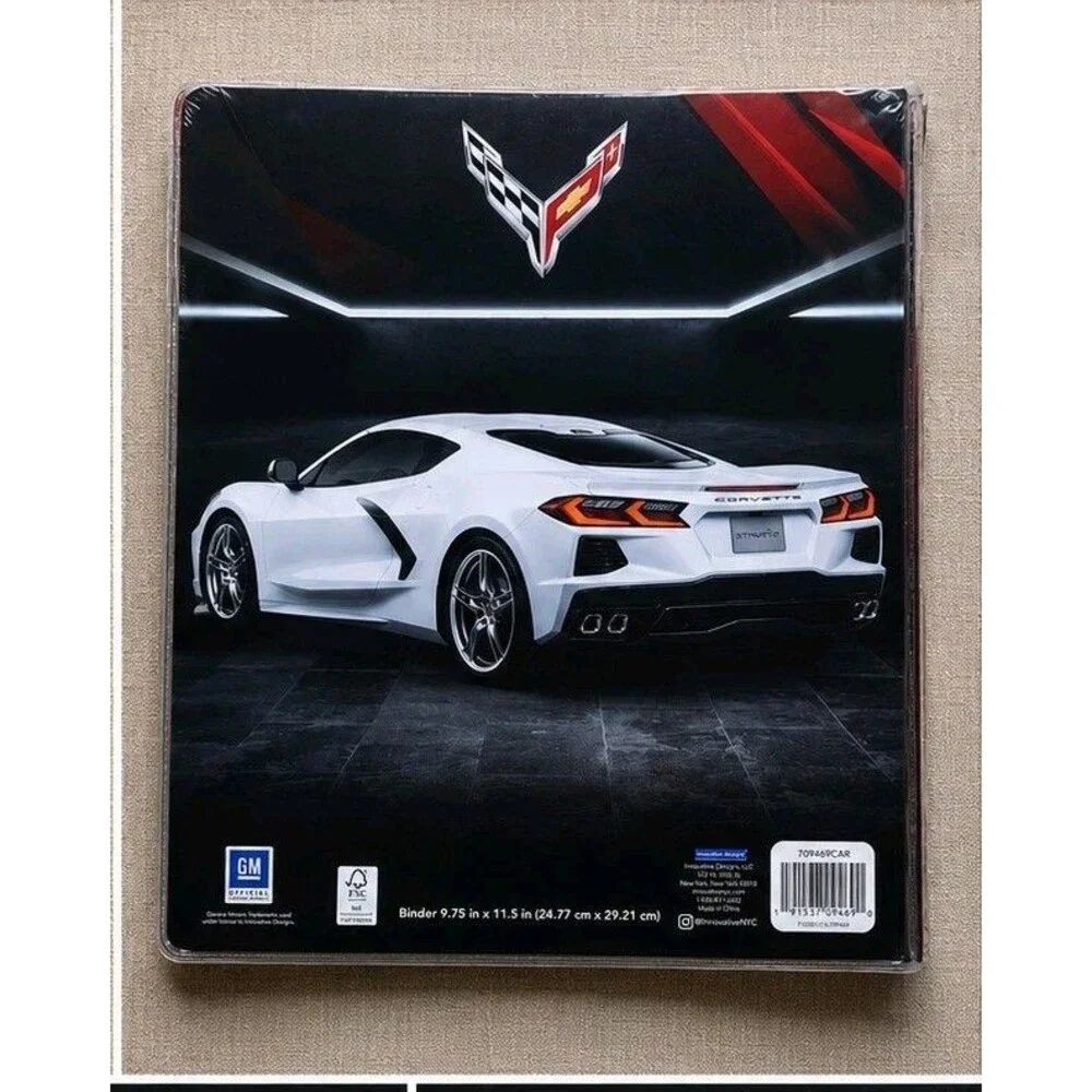Chevrolet Corvette Stingray 3 Ring Binder GM Licensed Corvette C8...